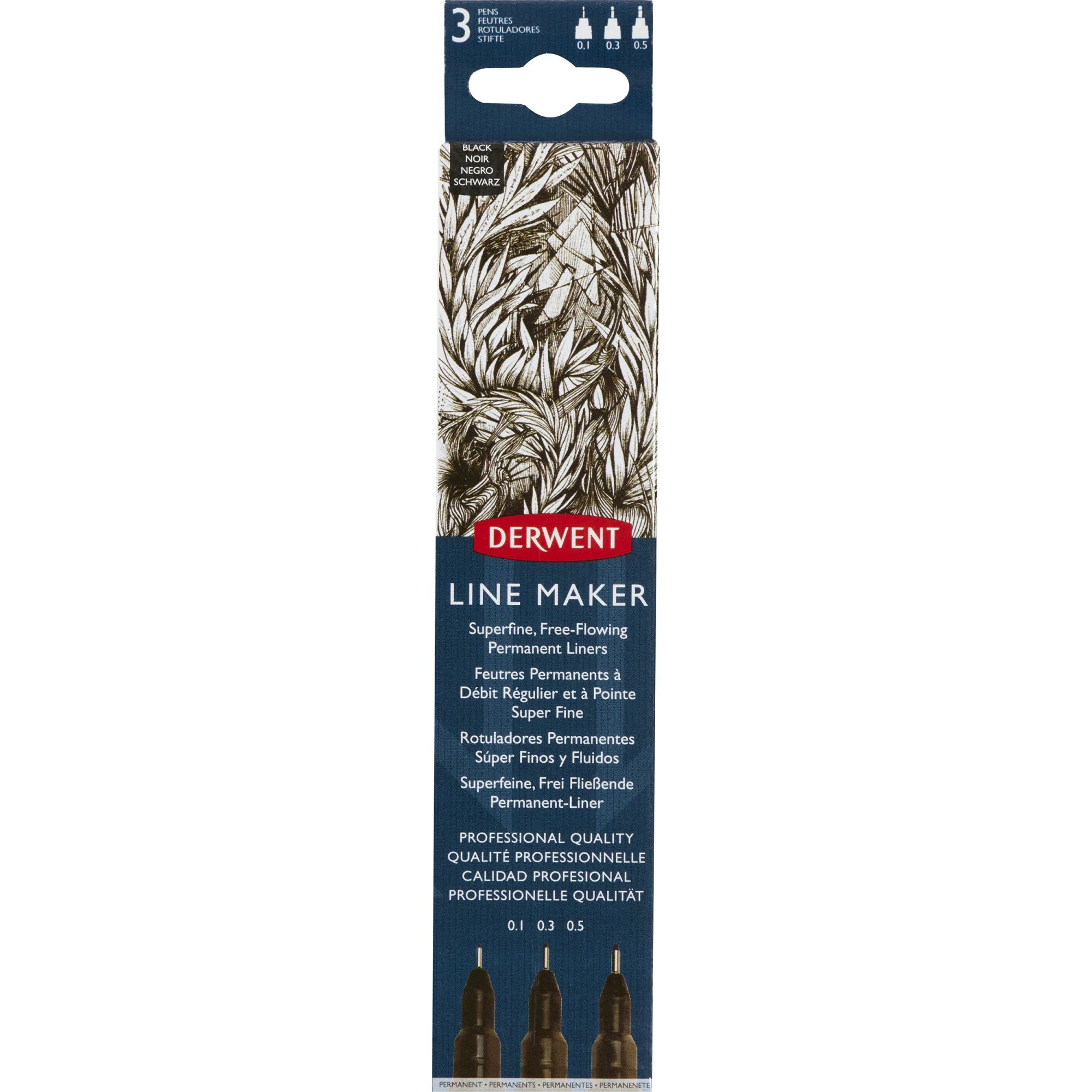 SET 3 BUC LINER GRAFIC PROFESIONAL (0.1/0.3/0.5 MM) NEGRU DERWENT SET 3 BUC LINER GRAFIC PROFESIONAL (0.1/0.3/0.5 MM) NEGRU DERWENT